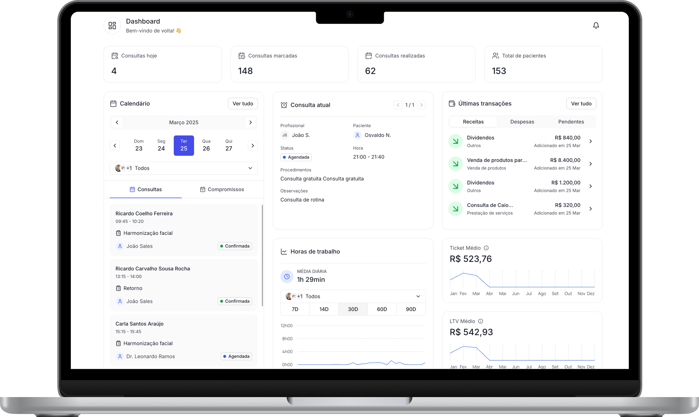 Print da plataforma da Salutes